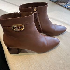 Ralph Lauren Leather TAN Ankle Boot Women’s 9